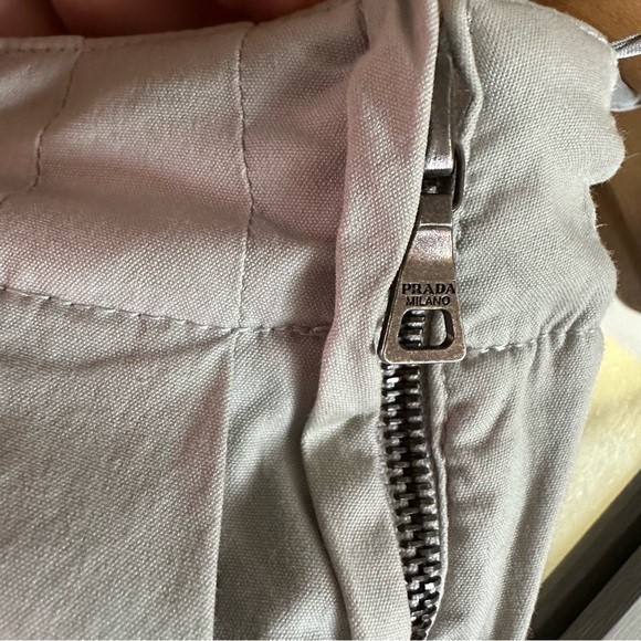 Prada Gray Pleated Above Knee Skirt A-line 38 Authentic Italy Y2K Designer XS - Picture 6 of 10